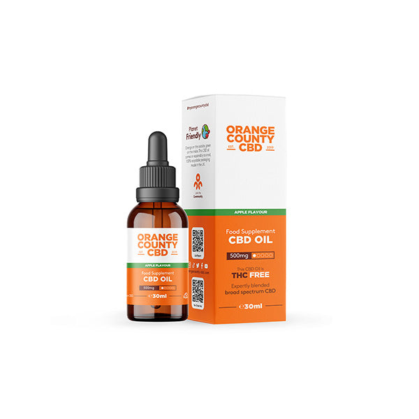 Orange County CBD 500mg Flavoured Tincture Oil 30ml