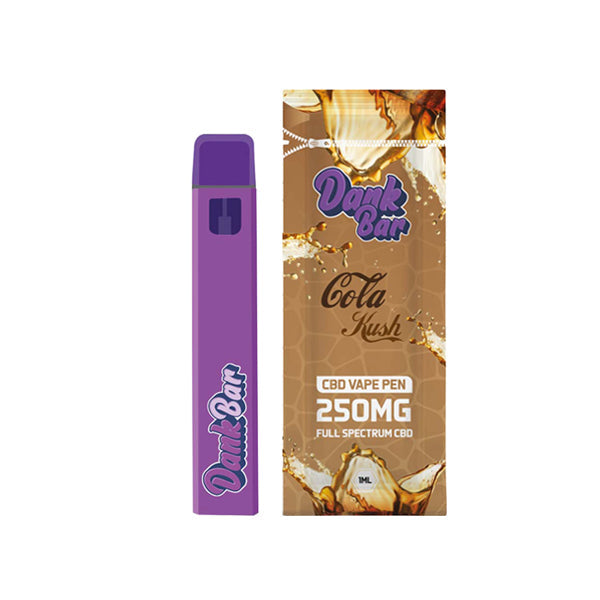 Dank Bar 250mg Full Spectrum CBD Vape Disposable by Purple Dank - 12 flavours (BUY 1 GET 1 FREE)