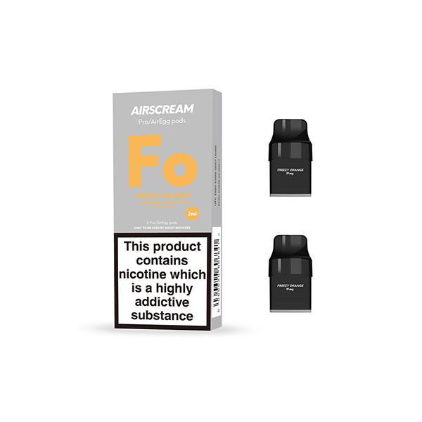 19mg AIRSCREAM Air Pre Filled Pods 1.2Ω 2ml 2Pcs ( Compatible With AirsPops Pro & AirEgg )