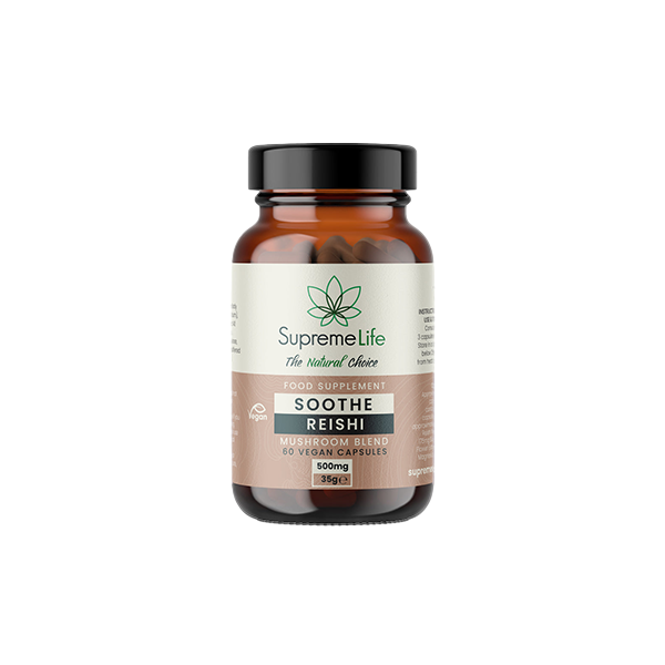 Supreme Life 500mg Soothe Reishi Vegan Capsules  - 60 Capsules