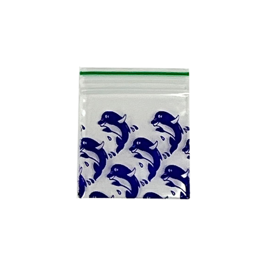 Zipper Branded 30mm x 30mm Purple Dolphin Bags