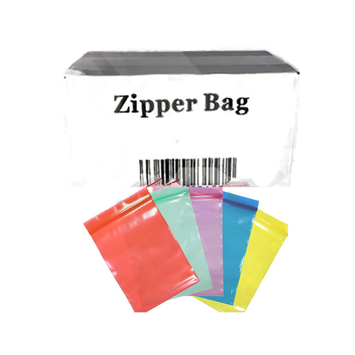 Zipper Branded  30mm x 30mm Red Bags